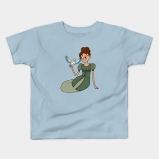 Beatrice and a bluebird Kids T-Shirt